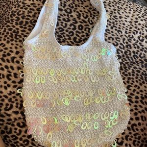 Glitter white bag